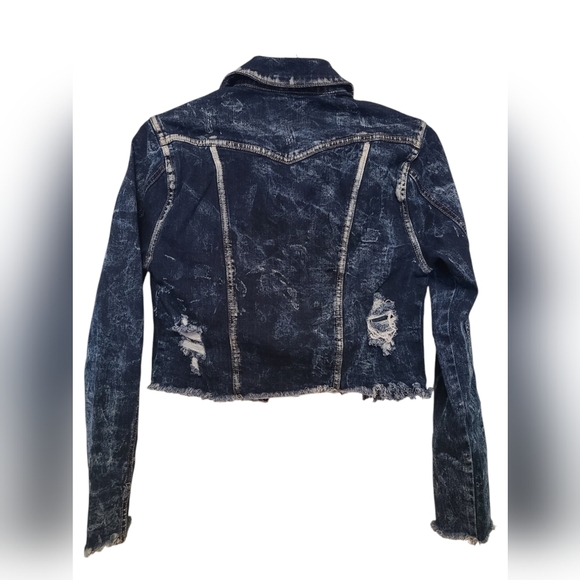 V.I.P Jeans size S juniors blue jean cropped jacket - Picture 2 of 11